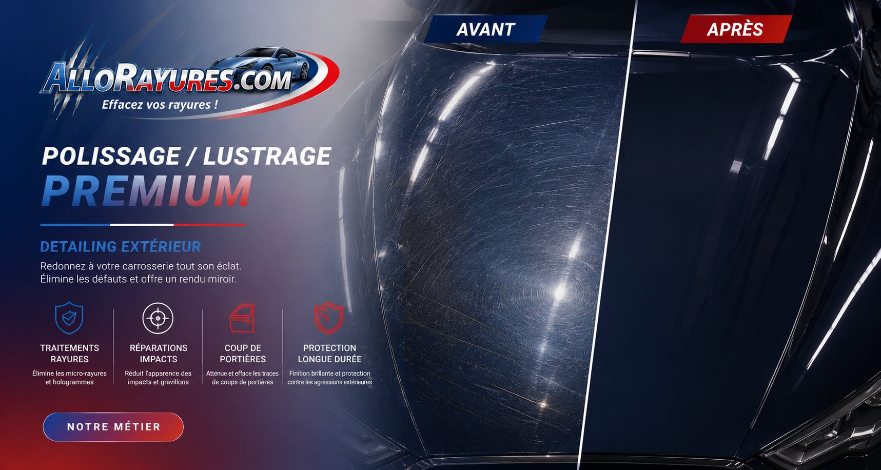 Polissage Lustrage Premium, Avant Après